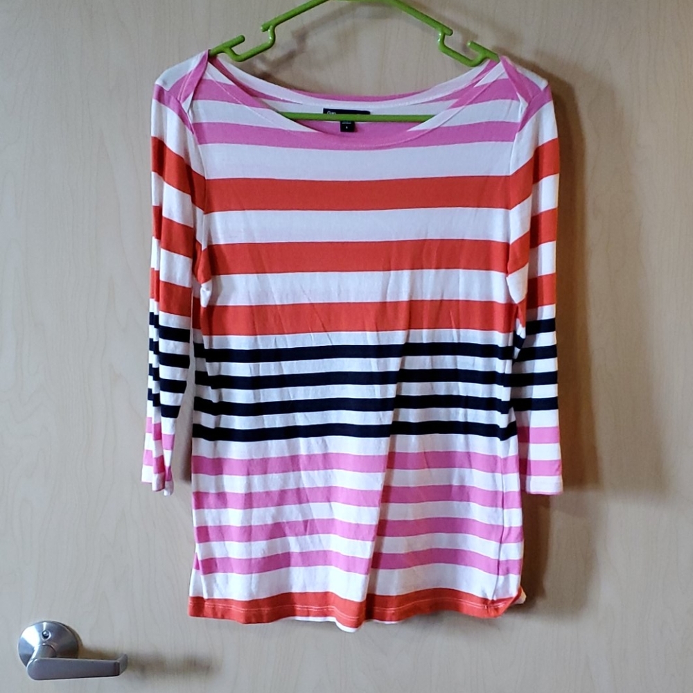 COPY - Striped Boat Neck T-Shirt